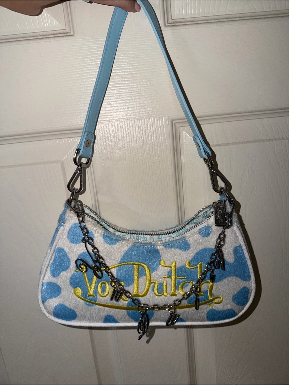 NWOT Von Dutch Cow Print Purse